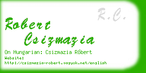 robert csizmazia business card